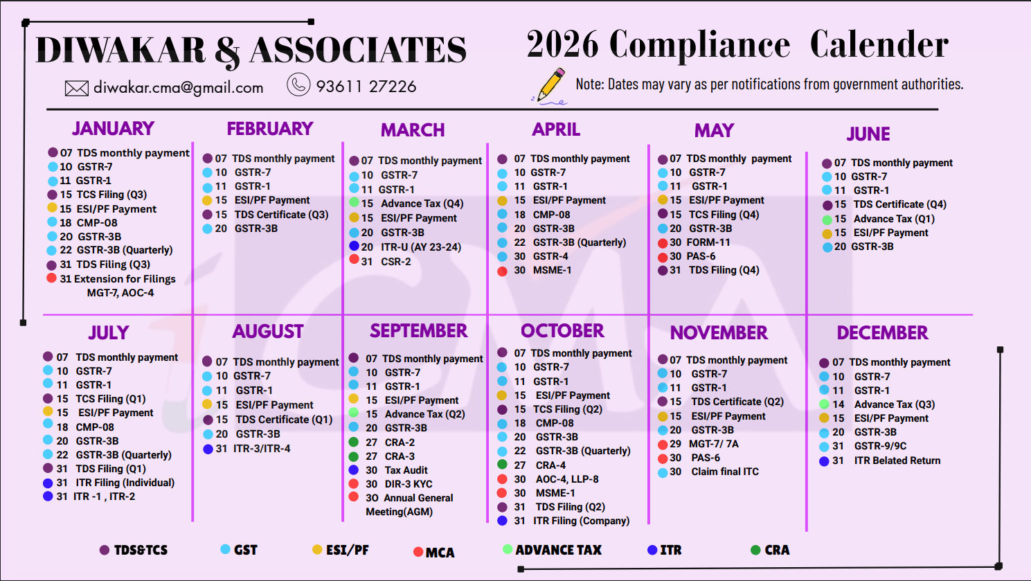 Compliance Calendar